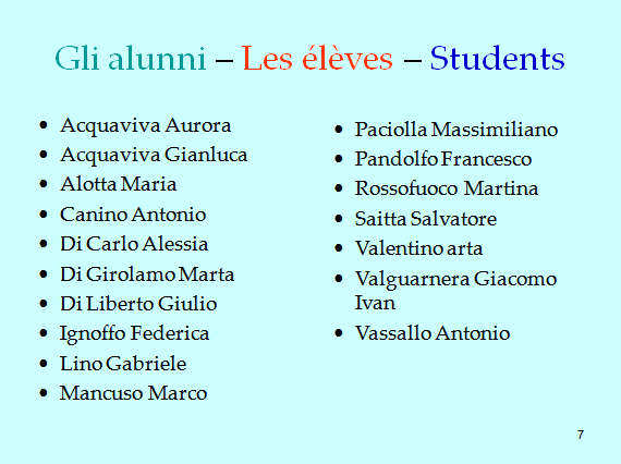 PROGETTO COMENIUS