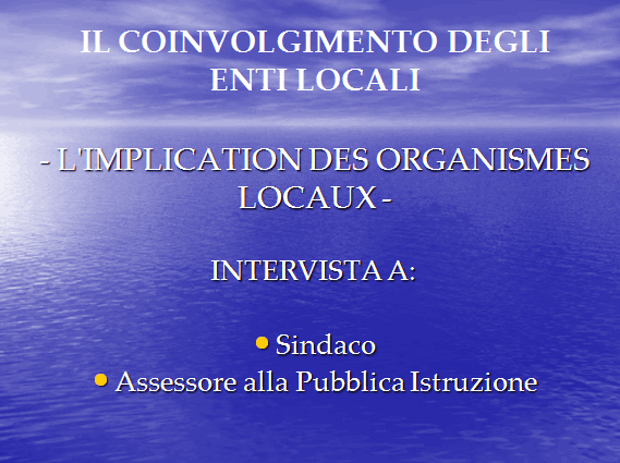 PROGETTO COMENIUS